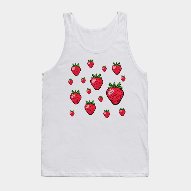 Strawberries Tank Top by ThomaeArt